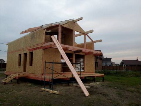 Строительство дома из СИП панелей по типовому проекту &quot;БАРОН&quot; в СНТ &quot; Дружное&quot; Ленинградской области.